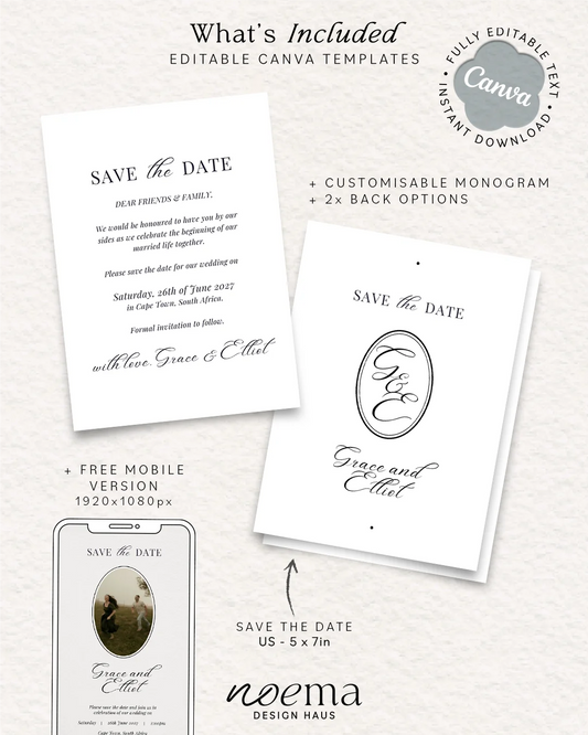 Classic Wedding Save The Date