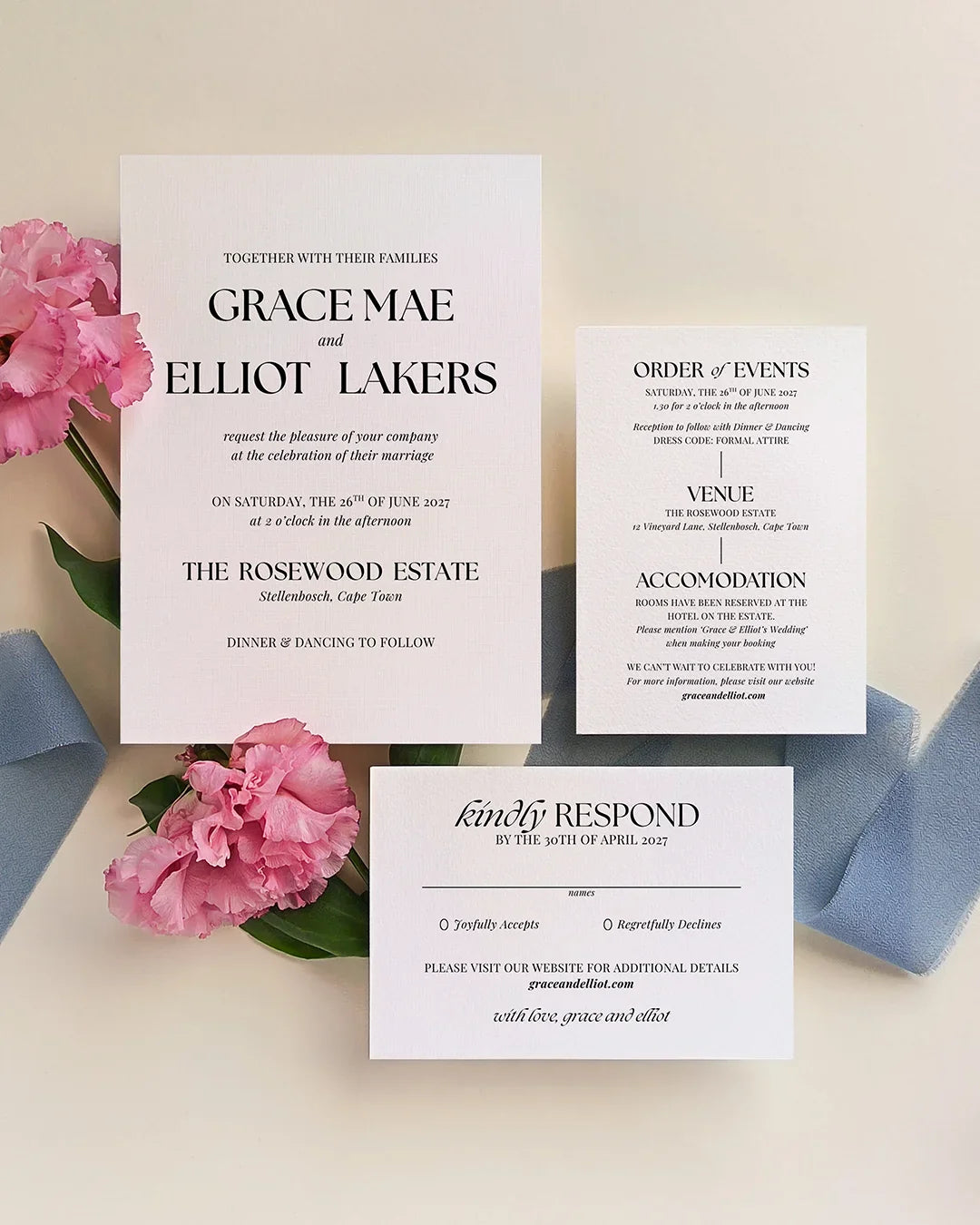 Timeless Wedding Invitation Suite