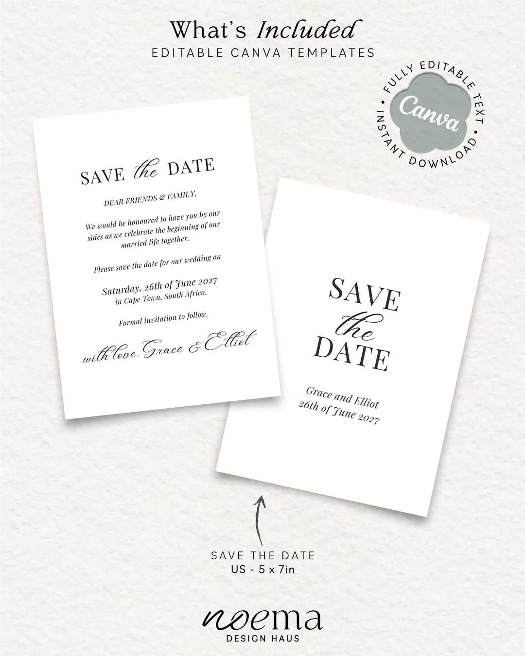 Classic Wedding Save The Date