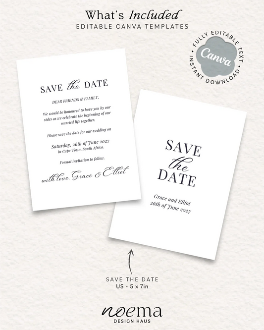Classic Wedding Save The Date