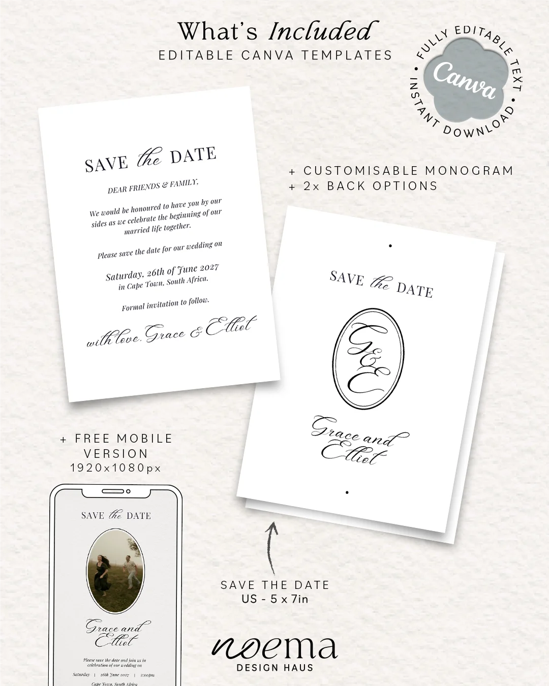 Classic Wedding Save The Date