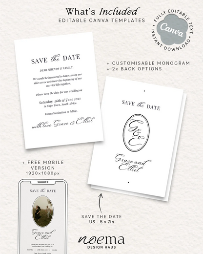 Classic Wedding Save The Date