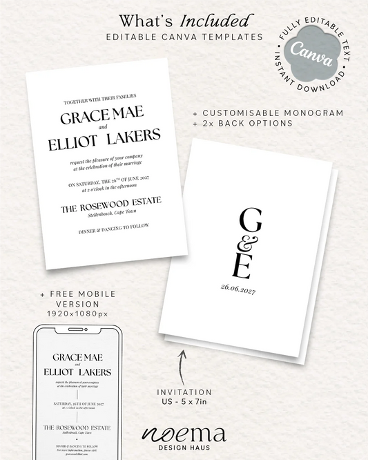 Timeless Wedding Invitation