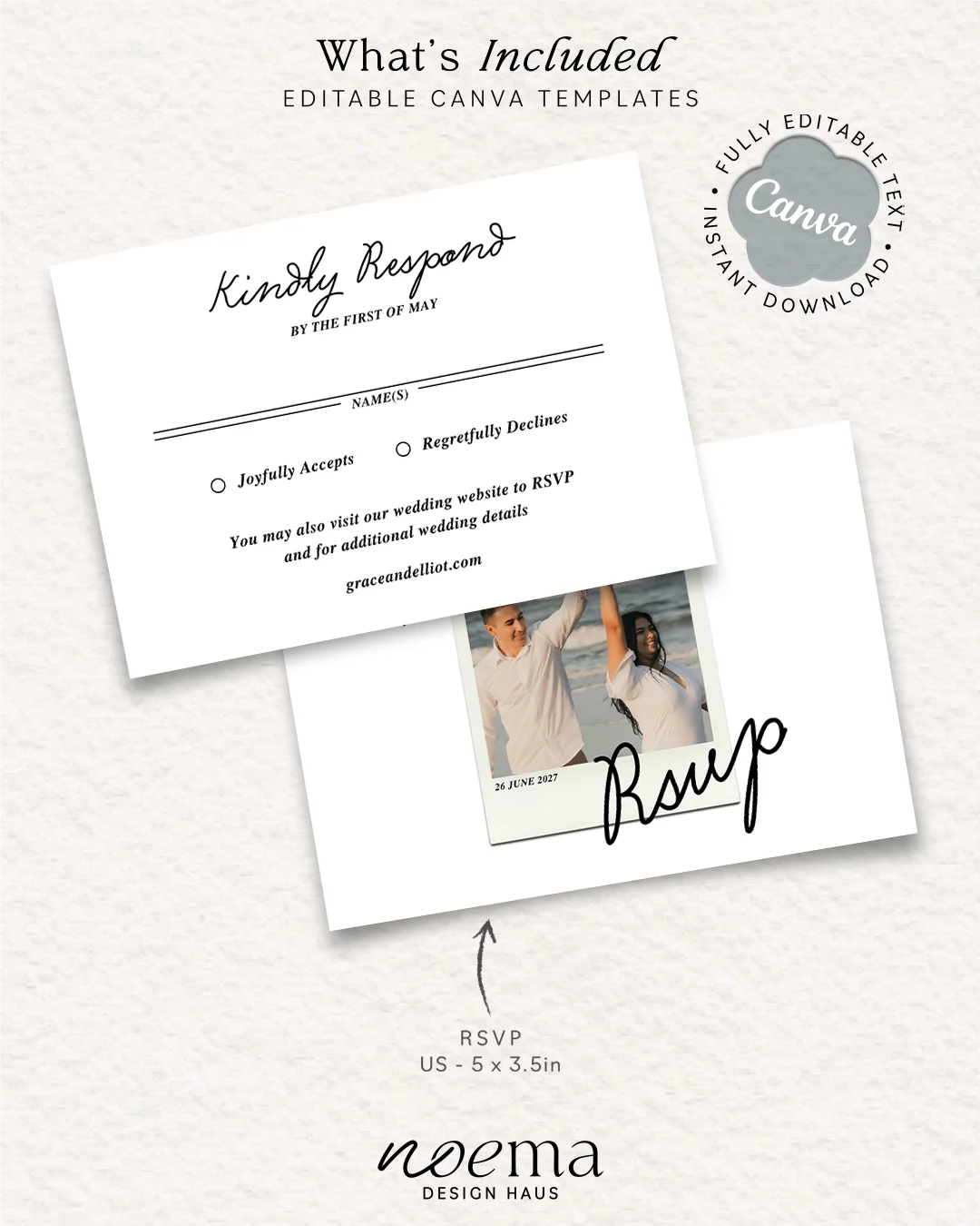 Polaroid Wedding RSVP