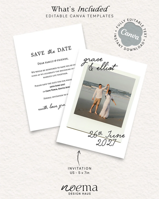 Polaroid Wedding Save The Date